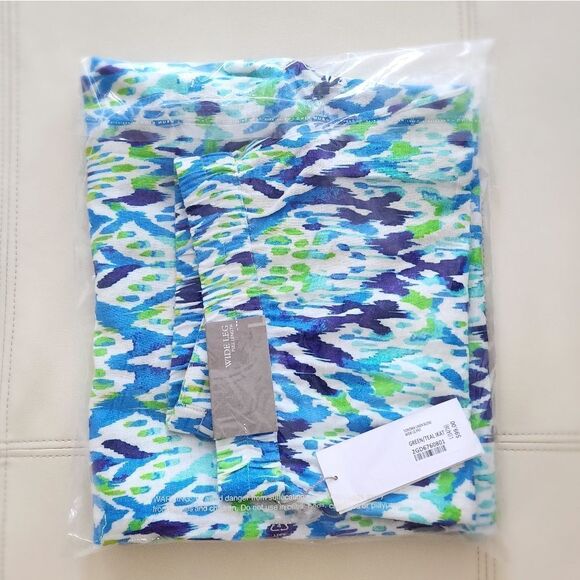 Blue and Green Women's Wide Leg Pants Size L - Picture 3 of 4